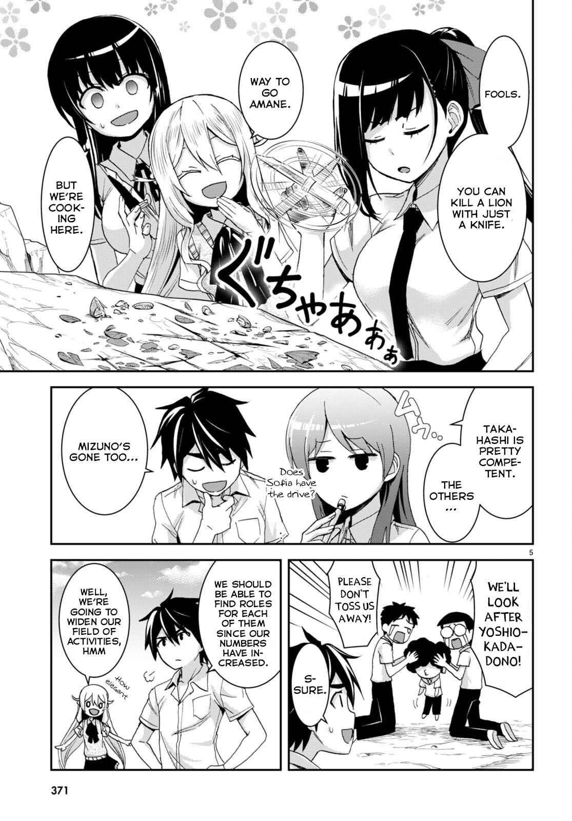 Isekai Yurutto Survival Seikatsu: Gakkou No Minna To Isekai No Mujintou Ni Tenishitakedo Ore Dake Rakushou Desu Chapter 17 - Page 5