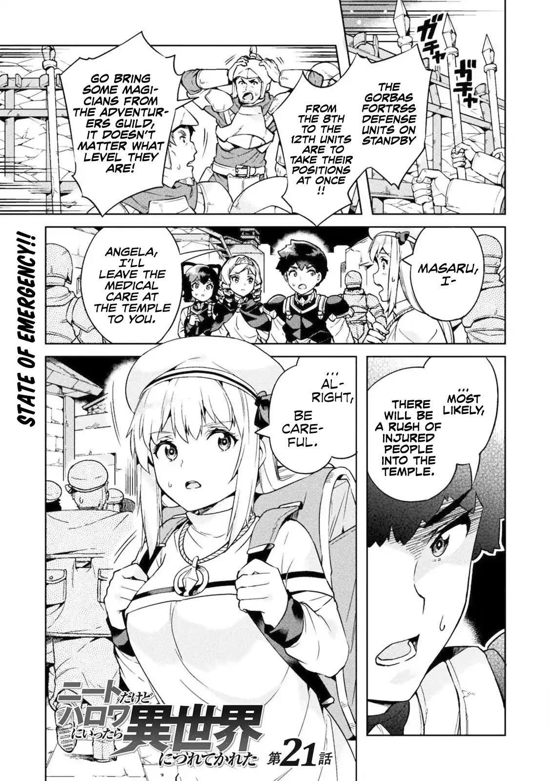 Neet Dakedo Hello Work Ni Ittara Isekai Ni Tsuretekareta Chapter 21 - Page 1