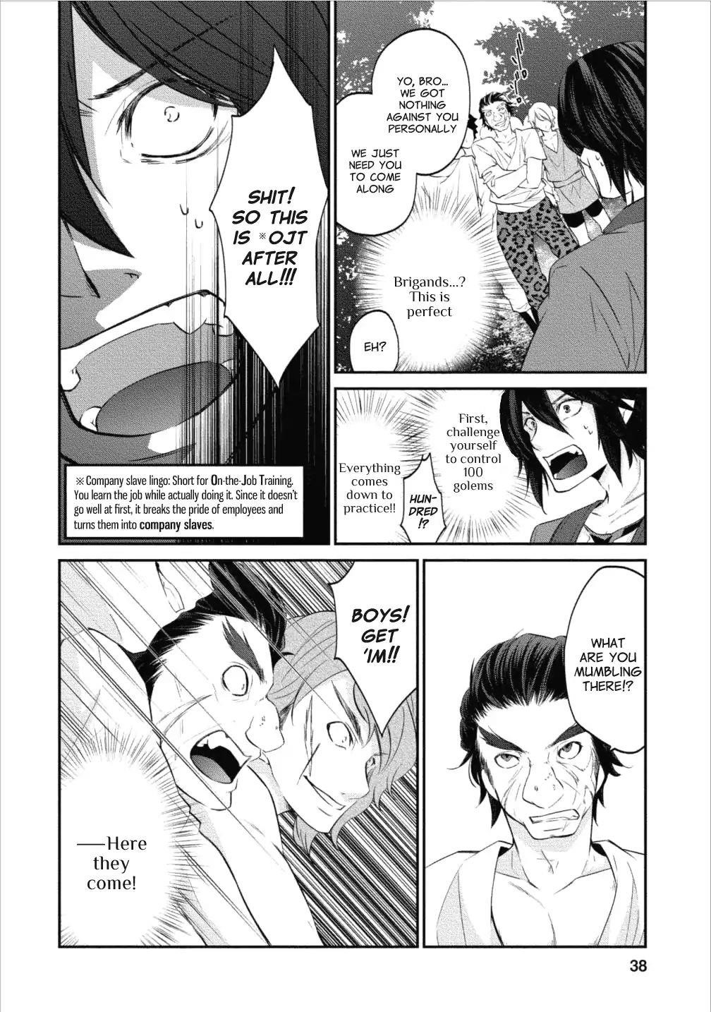 Around 40 “Shachiku” is Golem Master Chapter 2 - Page 8