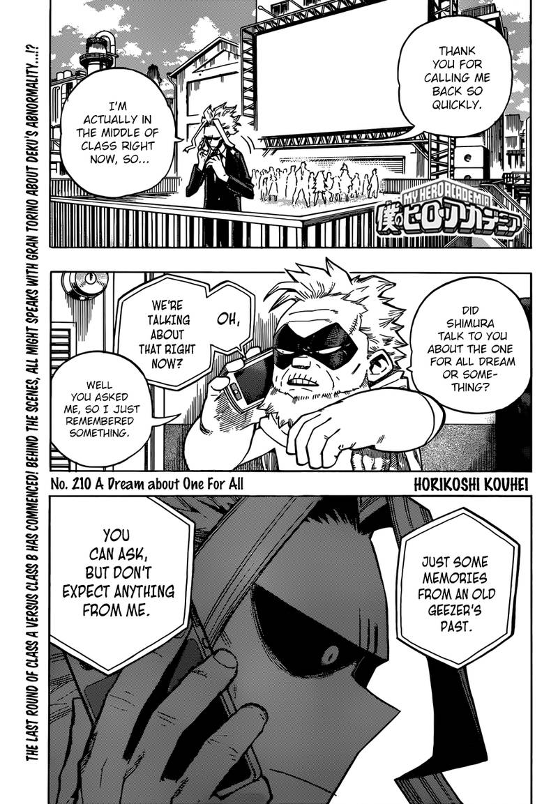 My Hero Academia Chapter 210 - Page 1