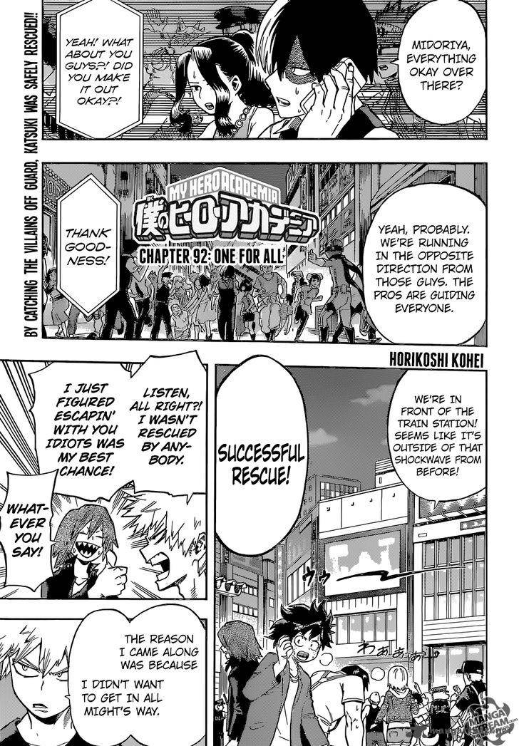 My Hero Academia Chapter 92 - Page 1