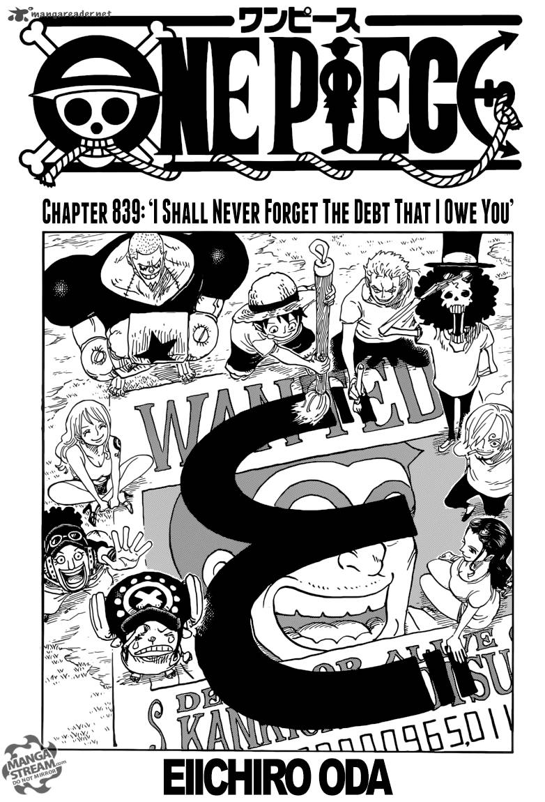 One Piece Chapter 839 - Page 1