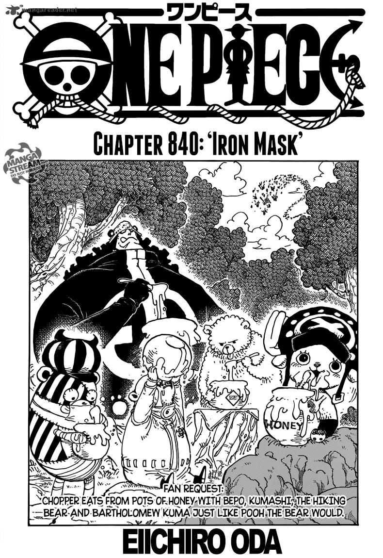 One Piece Chapter 840 - Page 1