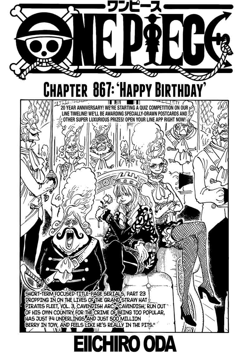 One Piece Chapter 867 - Page 1