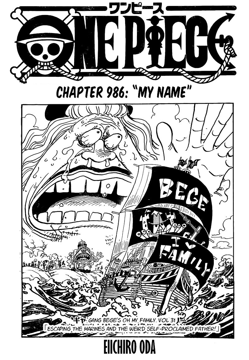 One Piece Chapter 986 - Page 1