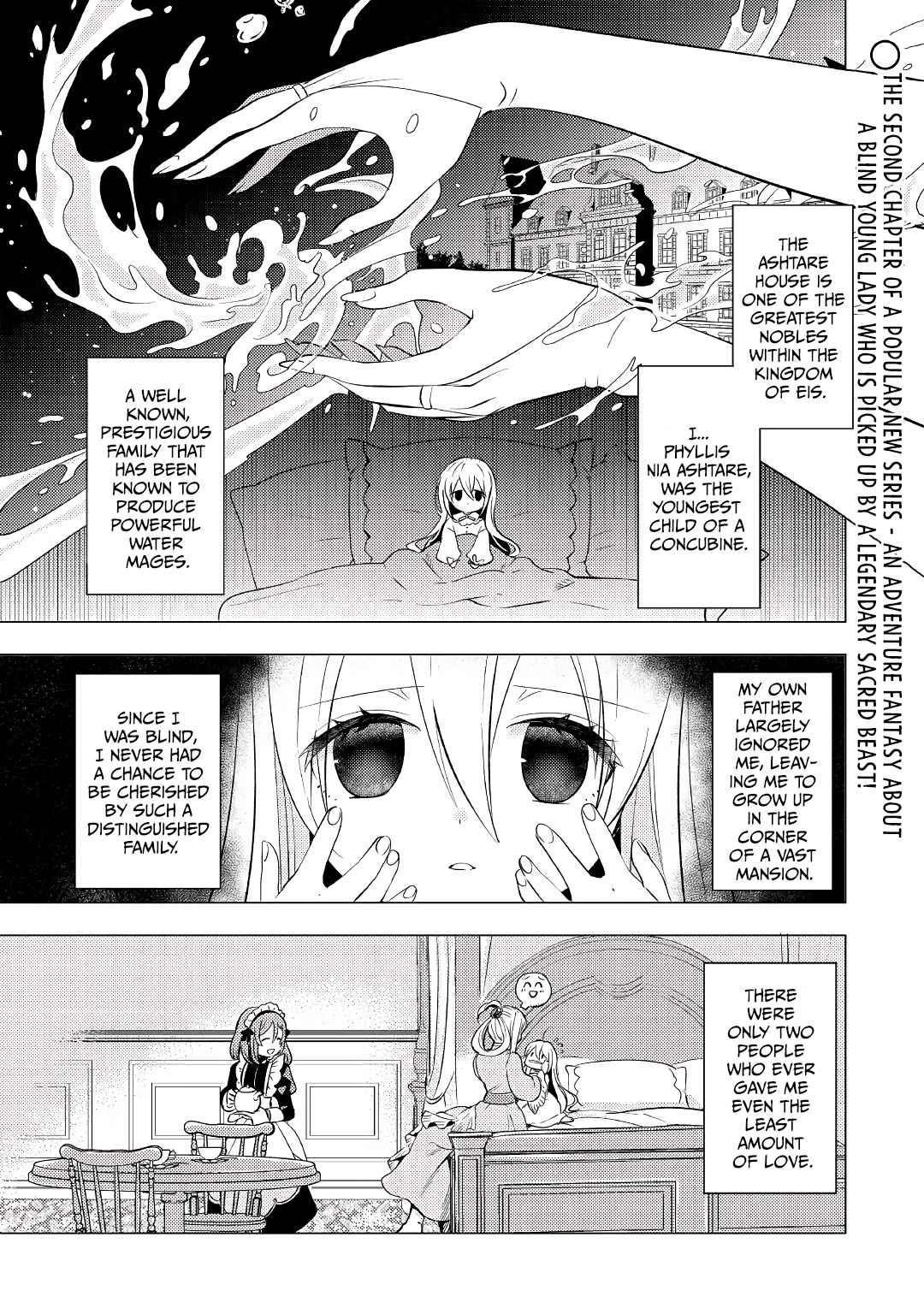 I was reincarnated as a blind girl – I rely on my previous life’s memories and magic to survive. Chapter 2 - Page 1